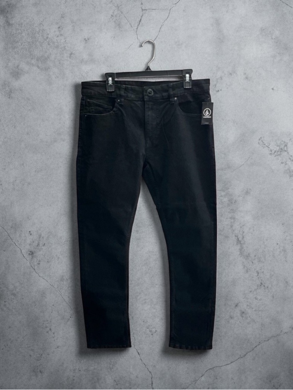 Volcom Vorta Slim Straight Black Jeans 34x30 Mens